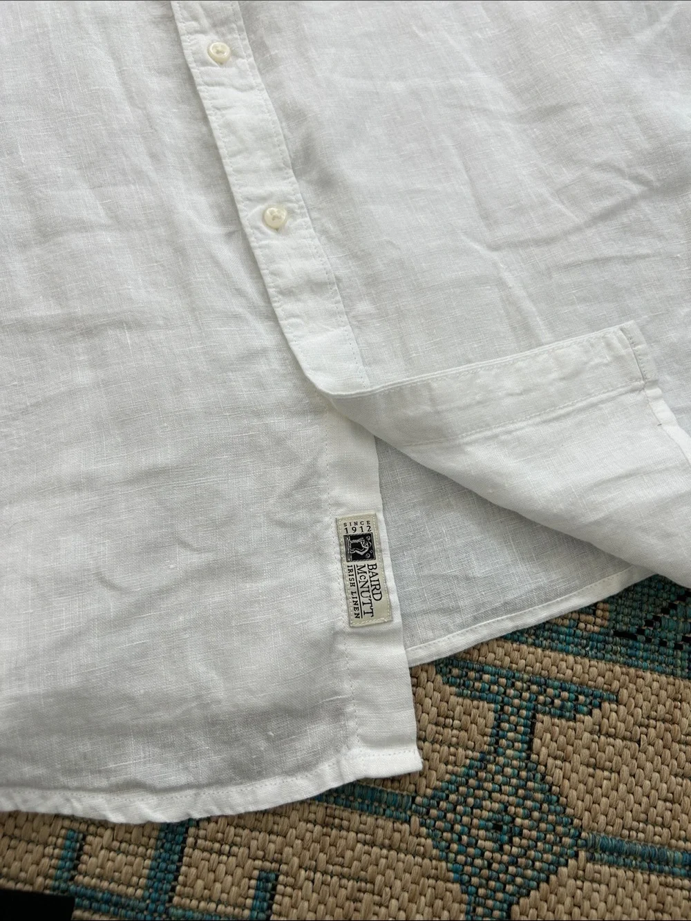 J. Crew White Short-Sleeve Linen Button-Down Shirt